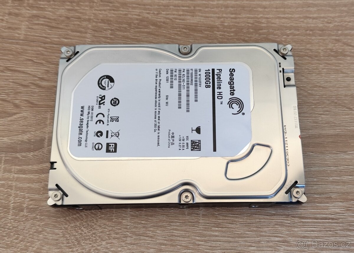 3,5" SATA HDD 1 TB SEAGATE PIPELINE ST1000VM002-9ZL162