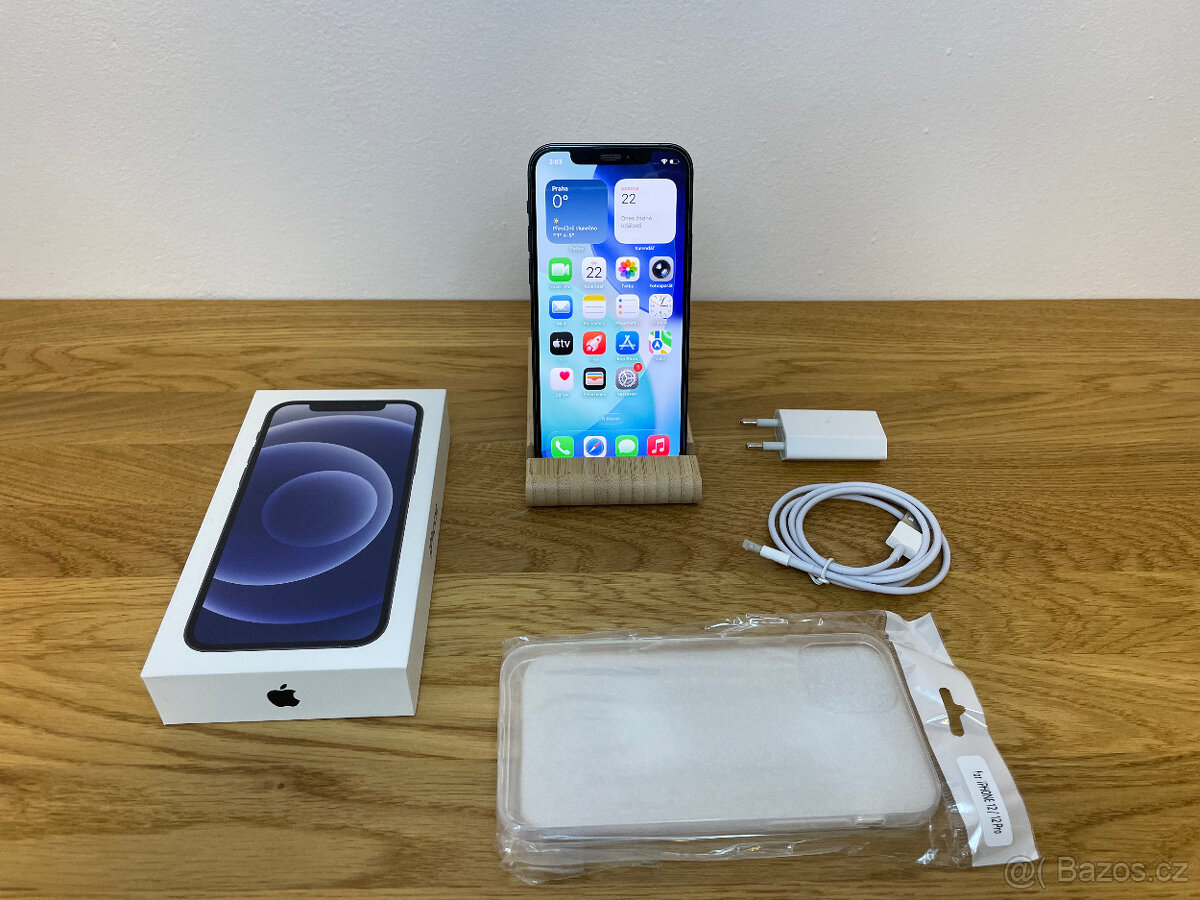 Apple iPhone 12 128GB Black - velmi zachovalý, 83%