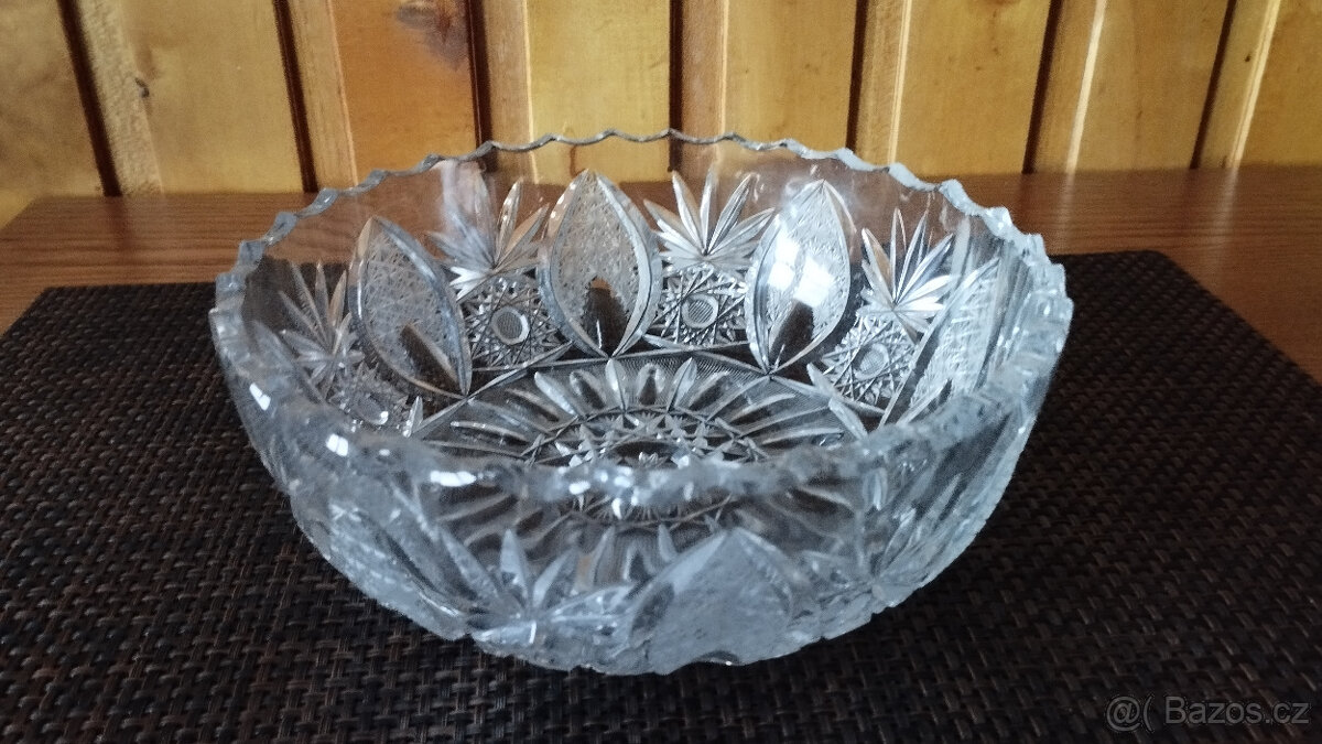 Mísa křišťálová broušená