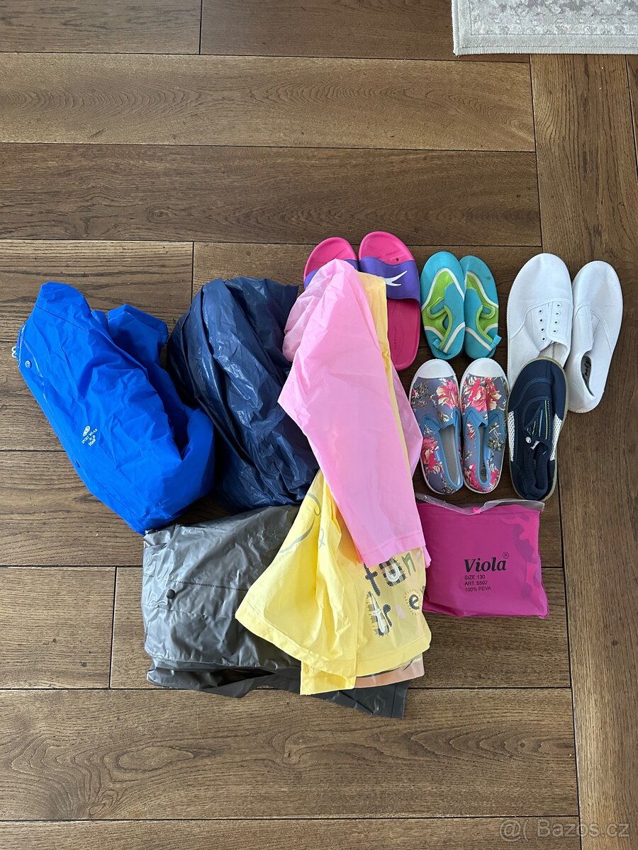 Pláštěnky, boty 33,35,39,28, 130, 140