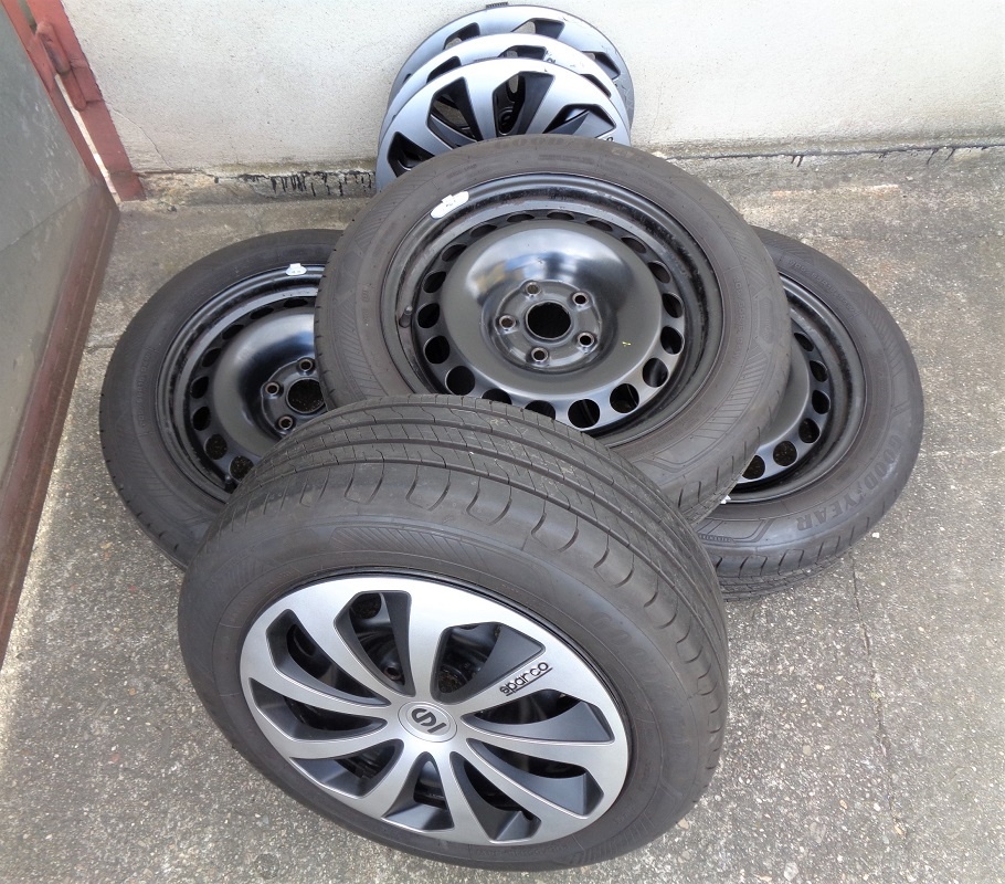 Kola letní sada 7x16 5x112 pneu Good Year 205/55 R16 8mm