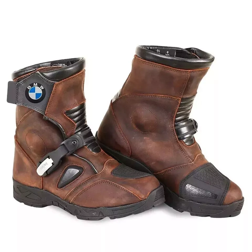 Moto Kožené Nízke Topanky Hnedé BMW