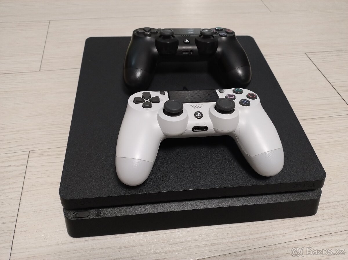 Playstation 4, PS4 slim 500gb, krásný stav