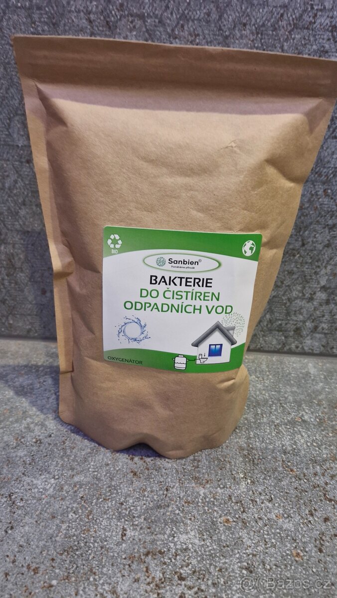 Sanbien Oxygenátor 0,5kg bakterie do ČOV- kompostovatelný ob