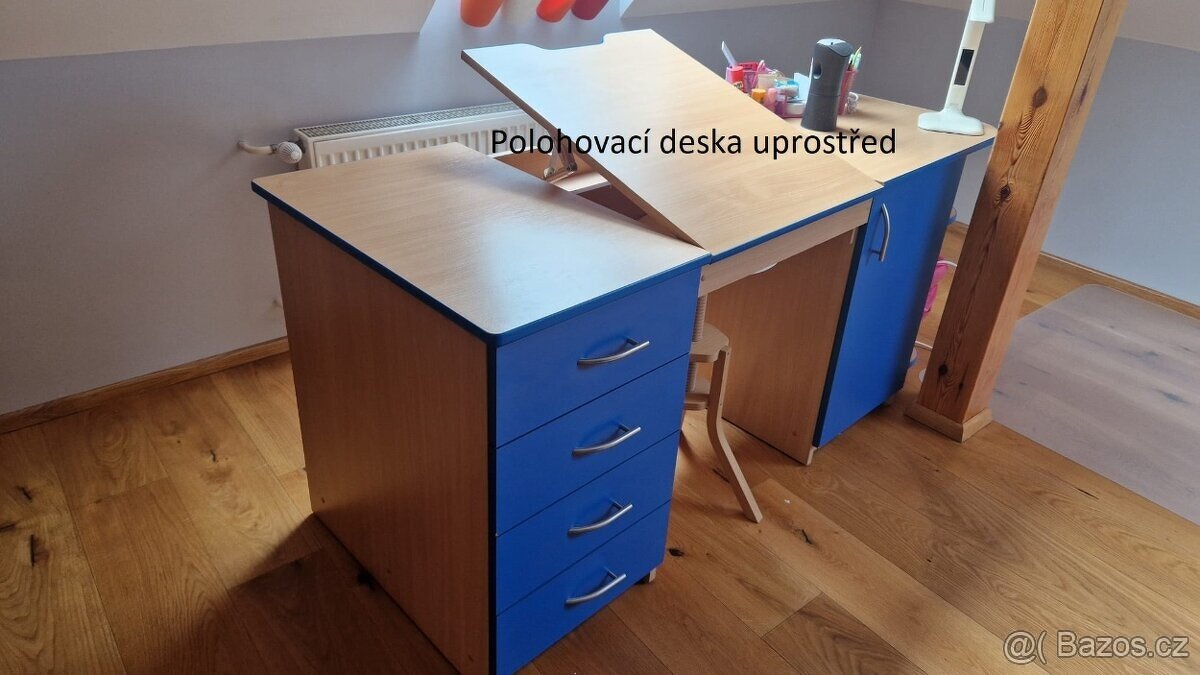 Psací stůl studentský/dětský - polohovací
