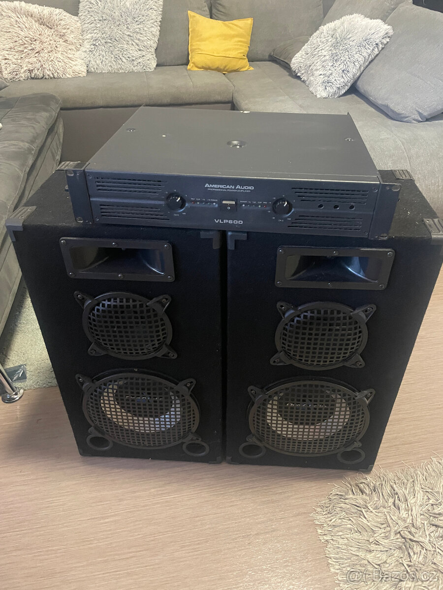American Audio VLP600 zesilovač + reproduktory