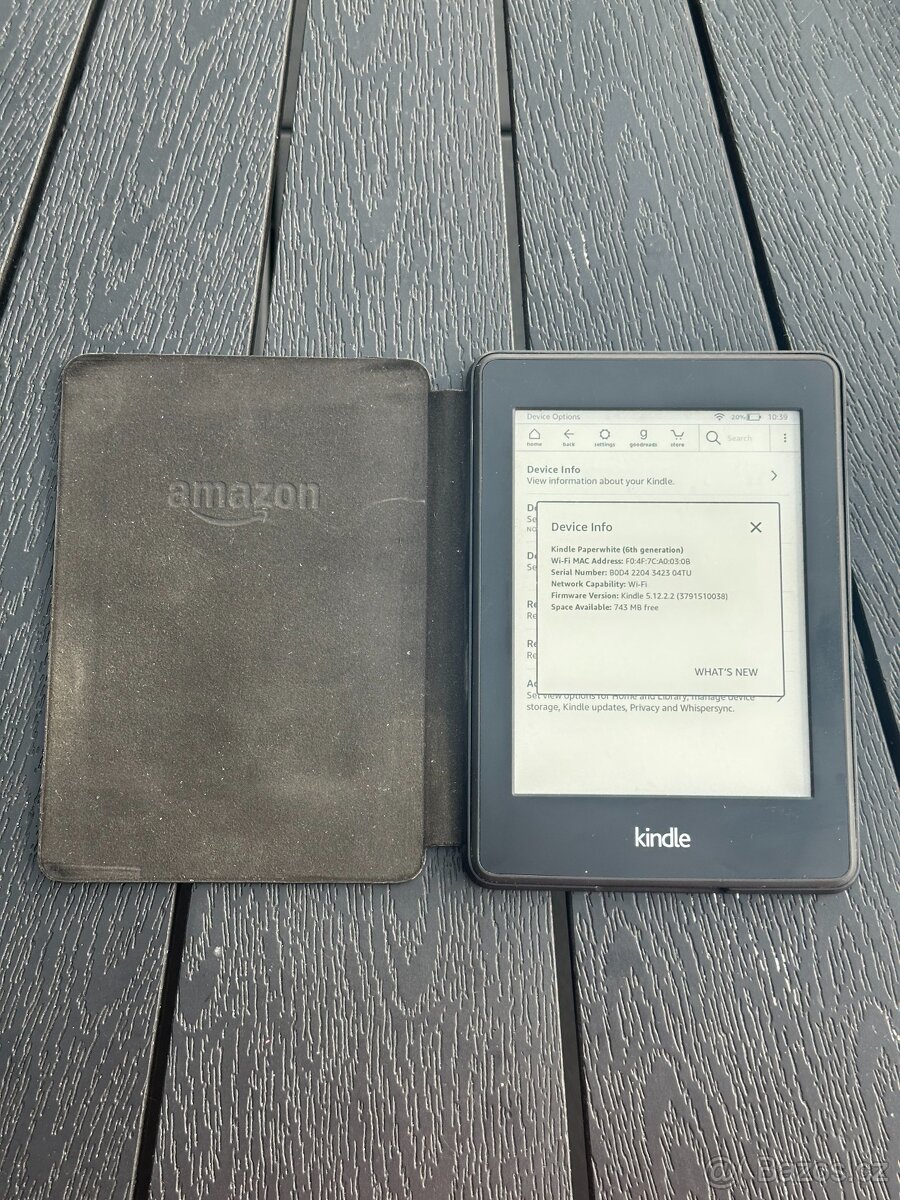 Amazon Kindle Paperwhite 6. gen čtečka knih 4GB + obal 2