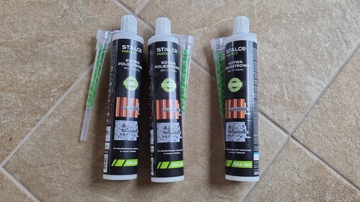 3 ks chemická kotva Polyester 300 ml