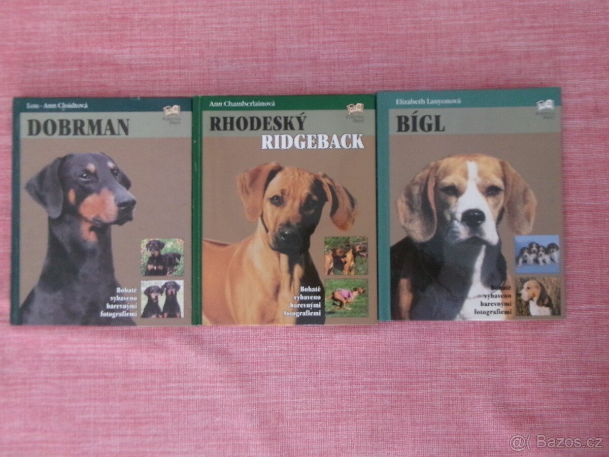 Kynologické příručky - Dobrman, Ridgeback, Bígl.