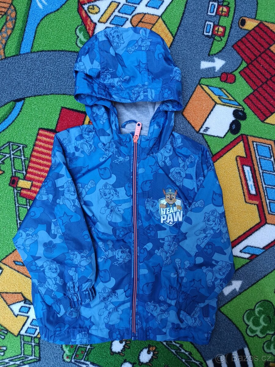 Podzimní šusťáková bunda C&A Tlapková patrola vel. 98