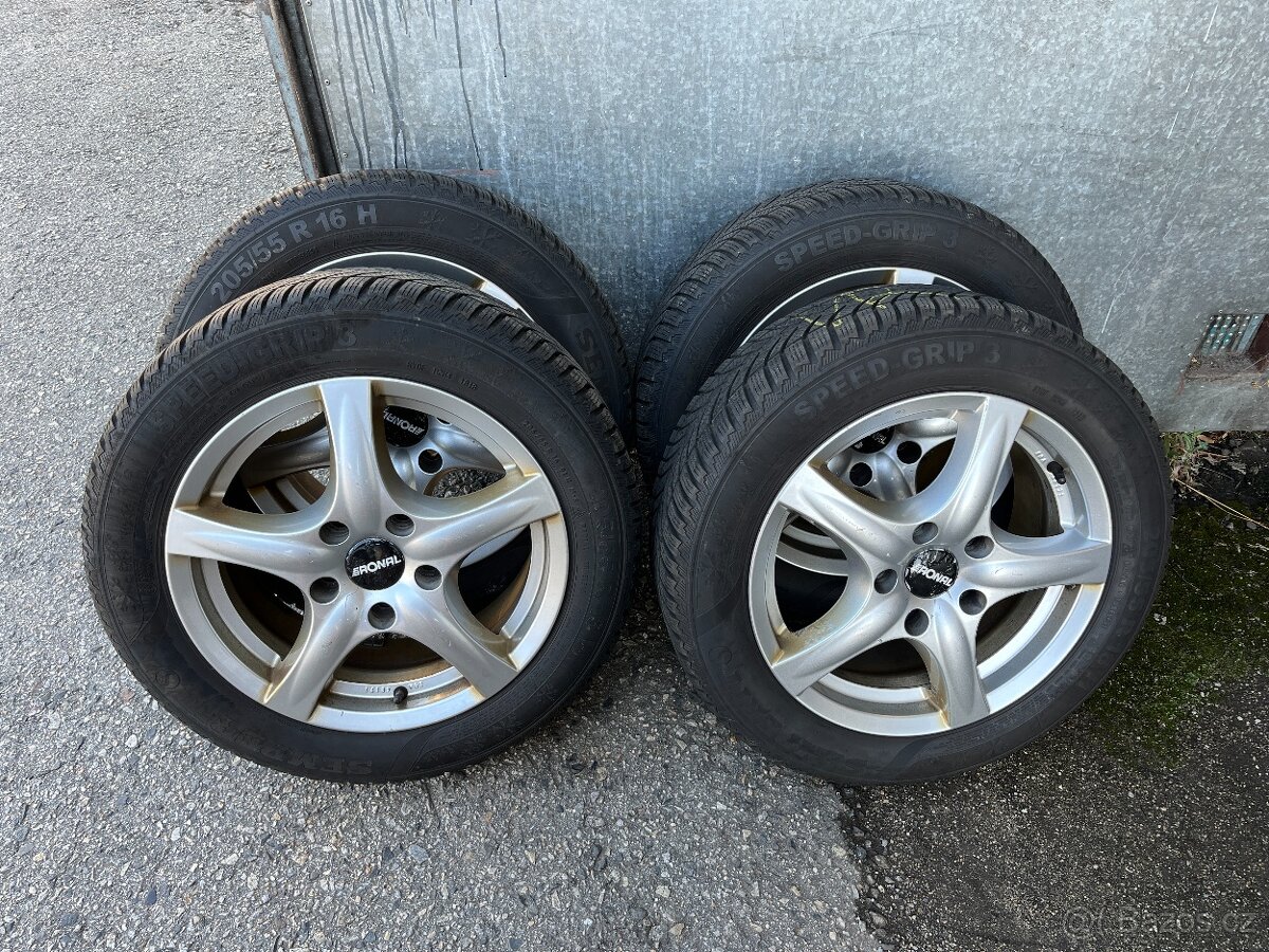 Alu.kola na BMW 3 - 205/55/16 91H - Semperit zimní