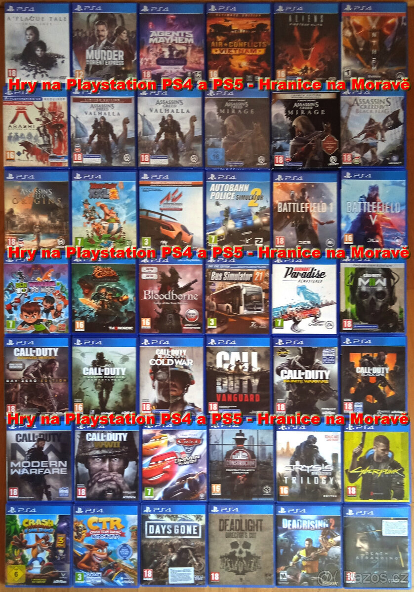 Hry na Playstation PS4 a PS5 - 1.část