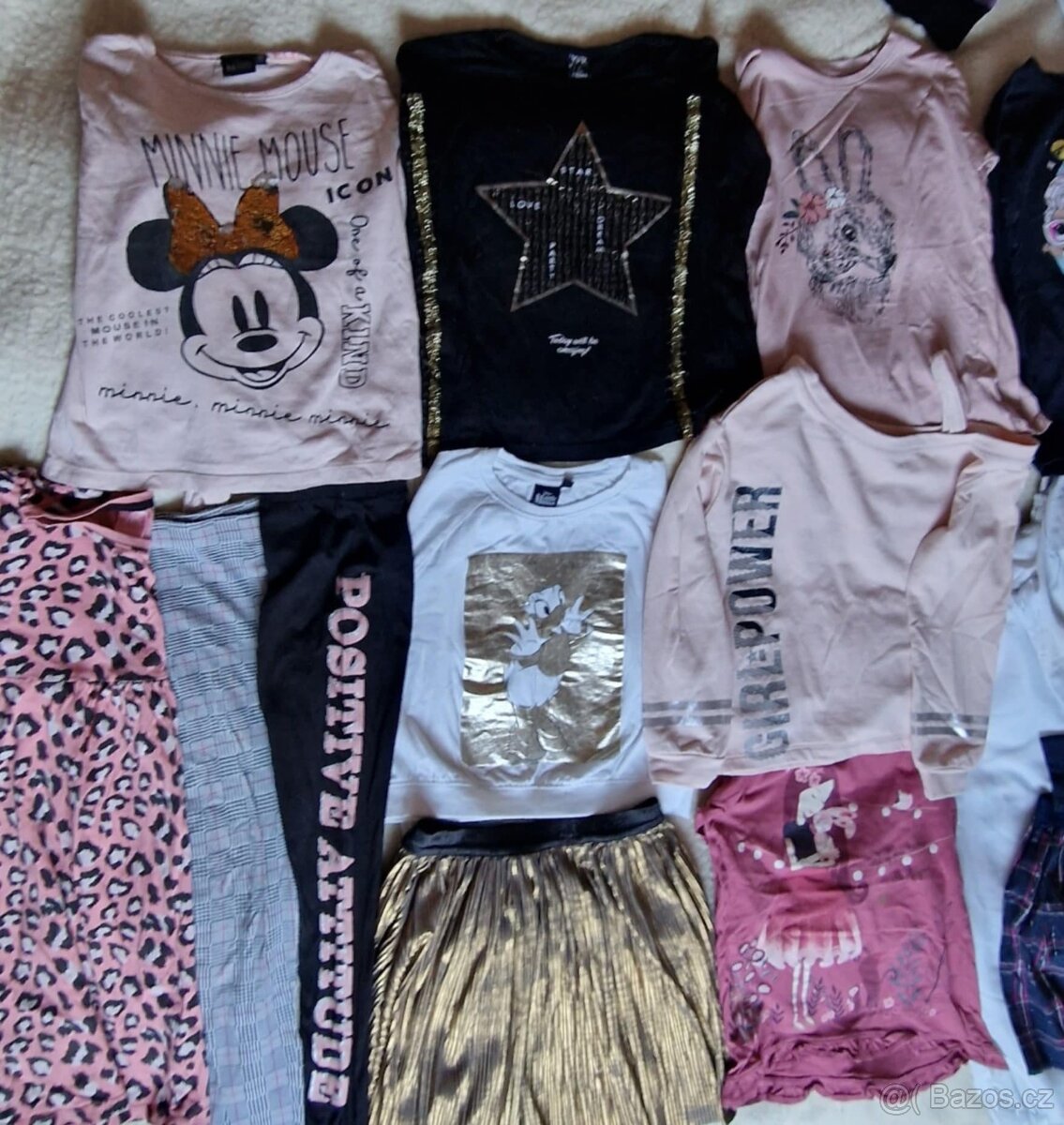 ZNAČKOVÉ,ZLATÉ OBLEČENÍ,BAVLNA, VEL.134, PC VYSOKÁ