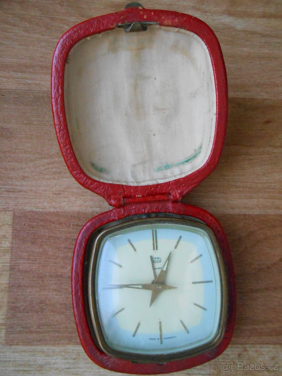 Starý cestovník budík RUHLA - nálezový stav - stav foto
