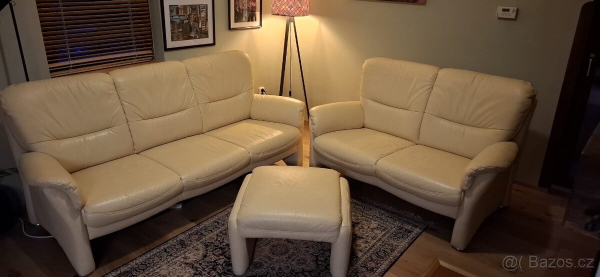Sedací souprava 3+2 z eko kůže