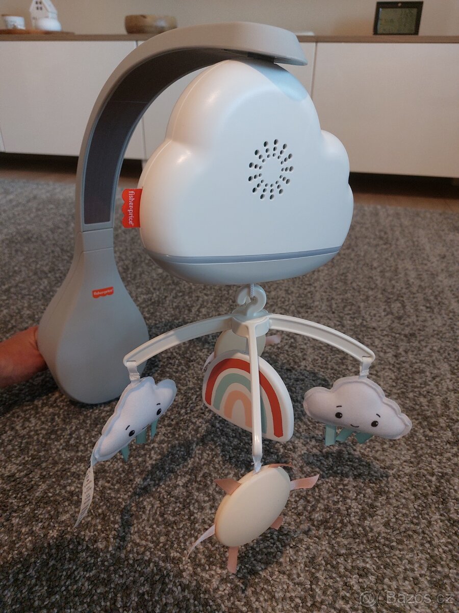 Kolotoč nad postýlku - Fisher Price - déšť s duhou