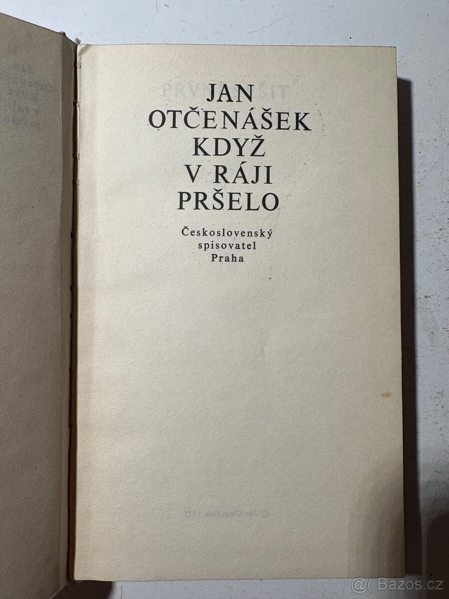 Kniha Když v ráji pršelo