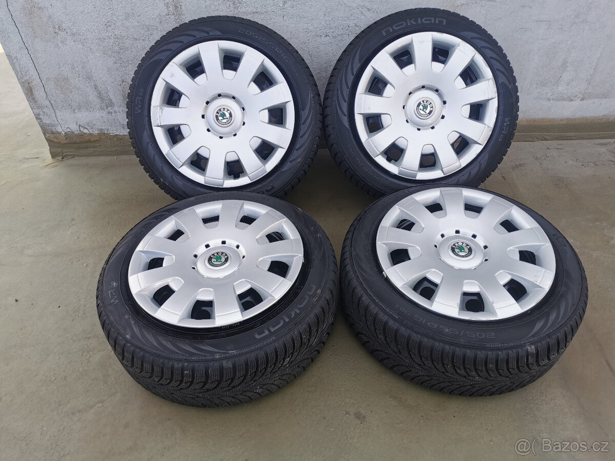 205/55R16 zimní sada pneu 5x112 7x16 ET45 passat superb yeti