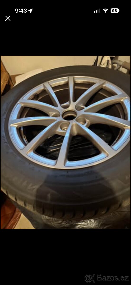 Originální alu kola VW - Audi A6 17” + zimní Bridgestone