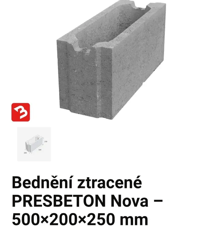 ztracené bednění