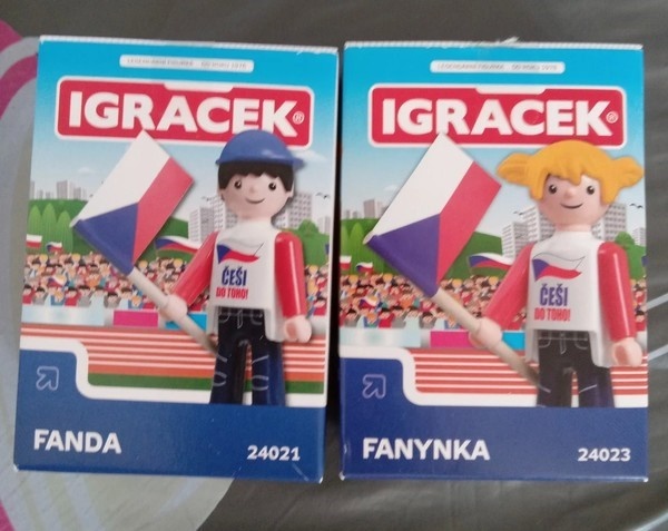 Postavičky Igráček Fanda a Fanyka ČR
