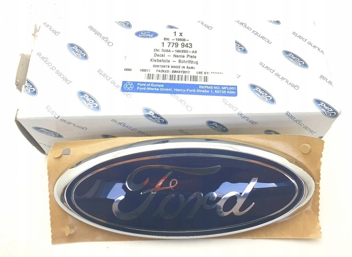nový nalepovací plechový znak FORD (modrý) Fusion / Kuga