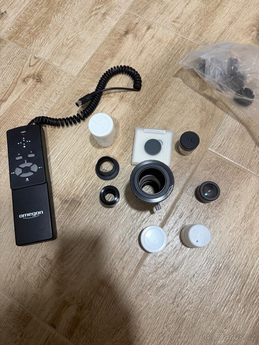 doplňky k Dalekohledu Omegon a RA motor pro EQ-3/EQ-4
