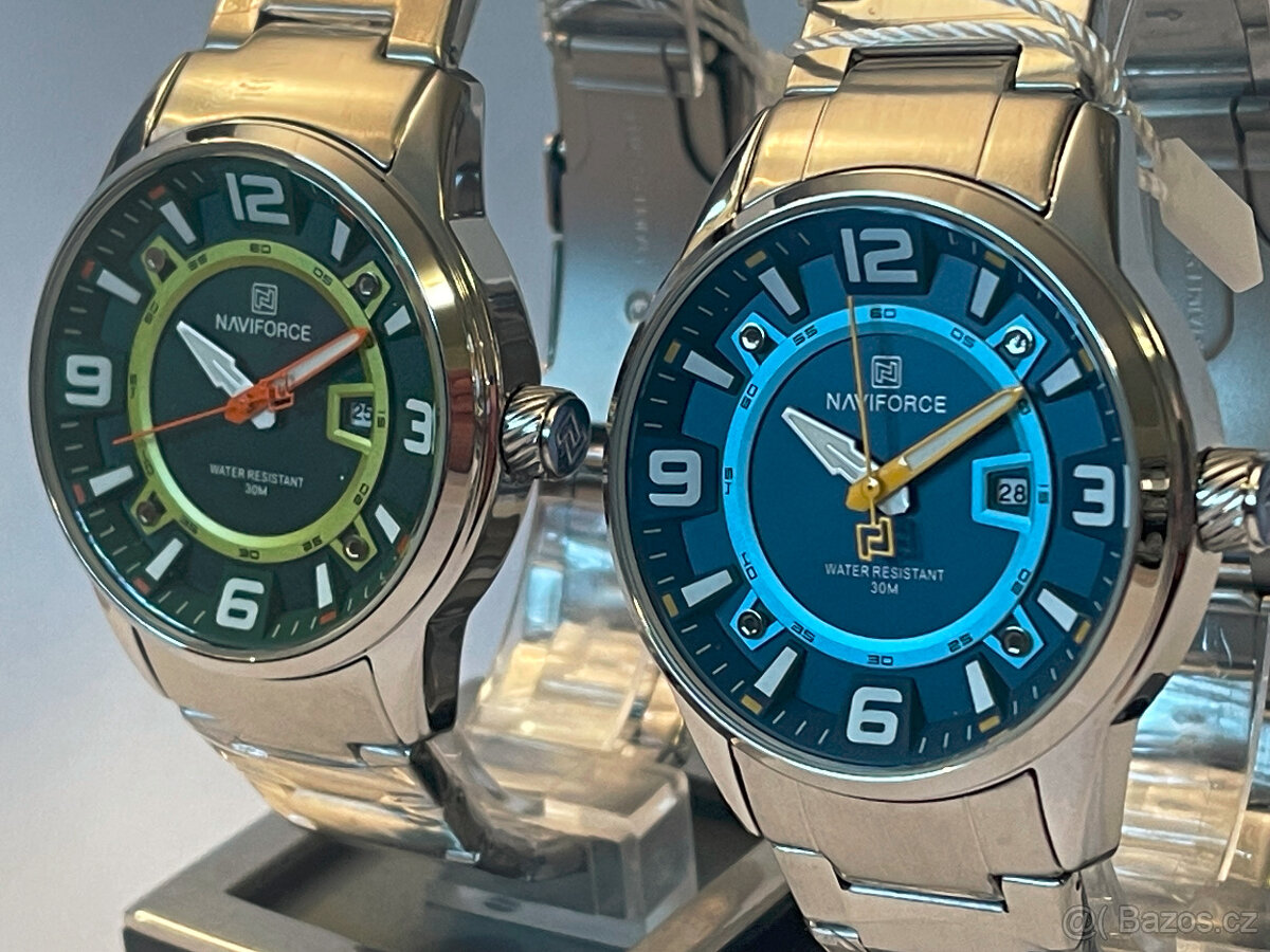 Pánské ocelové hodinky Naviforce, 2 barvy