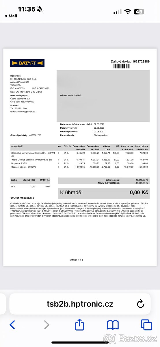Kombinovaná chladnička Gorenje RK416DPW4