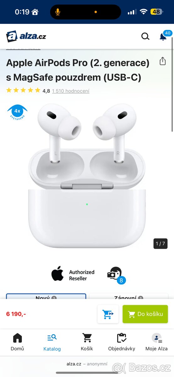 🎧 Apple AirPods Pro 2. generace (USB-C) – jako NOVÉ 🔥 459