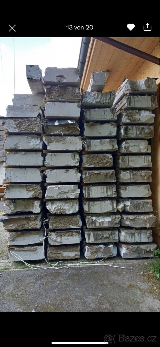 Ytong Xella,samonosne stropni panely 150m2(44 Kusu)