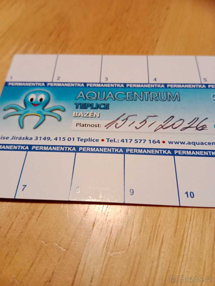 Permanentka na bazén v Teplicích