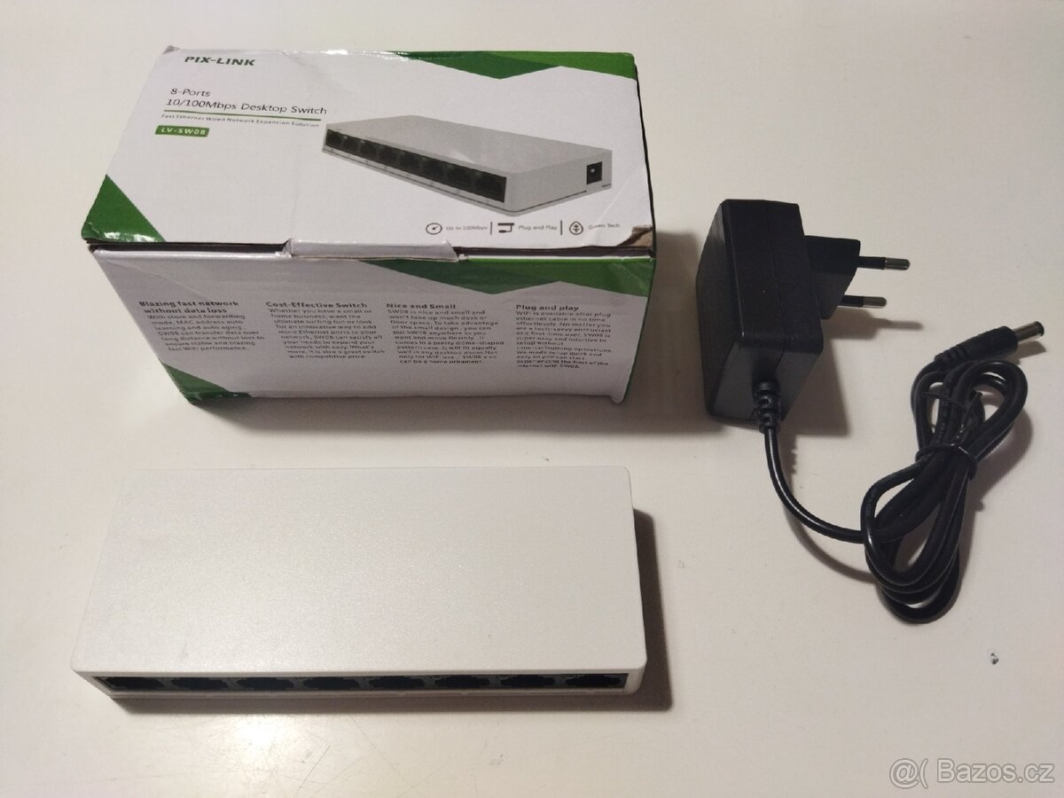 8x port Switch 10/100MB - nový