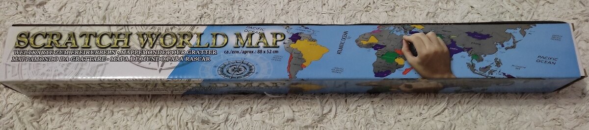 Stírací mapa světa