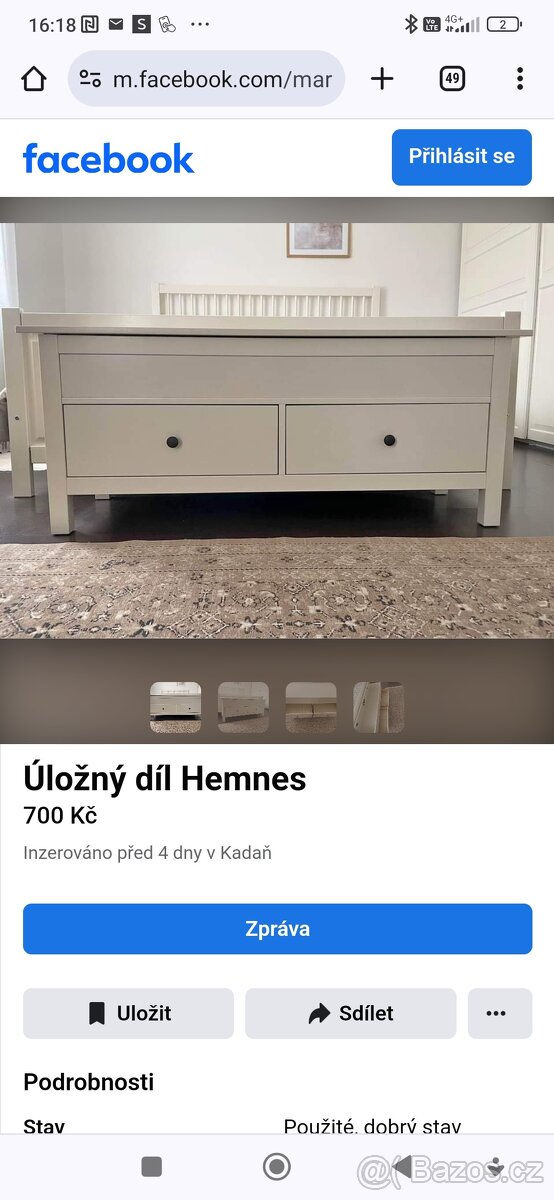 Úložný díl ikea hemnes