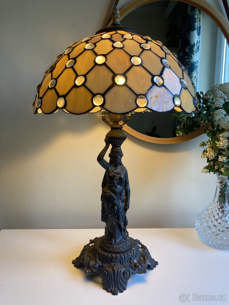 Starožitná stolní lampa styl Tiffany