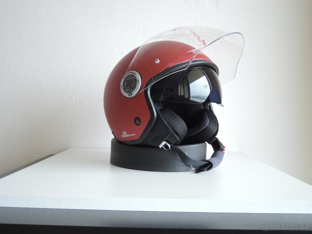 Helma na moto G20 - červená matná