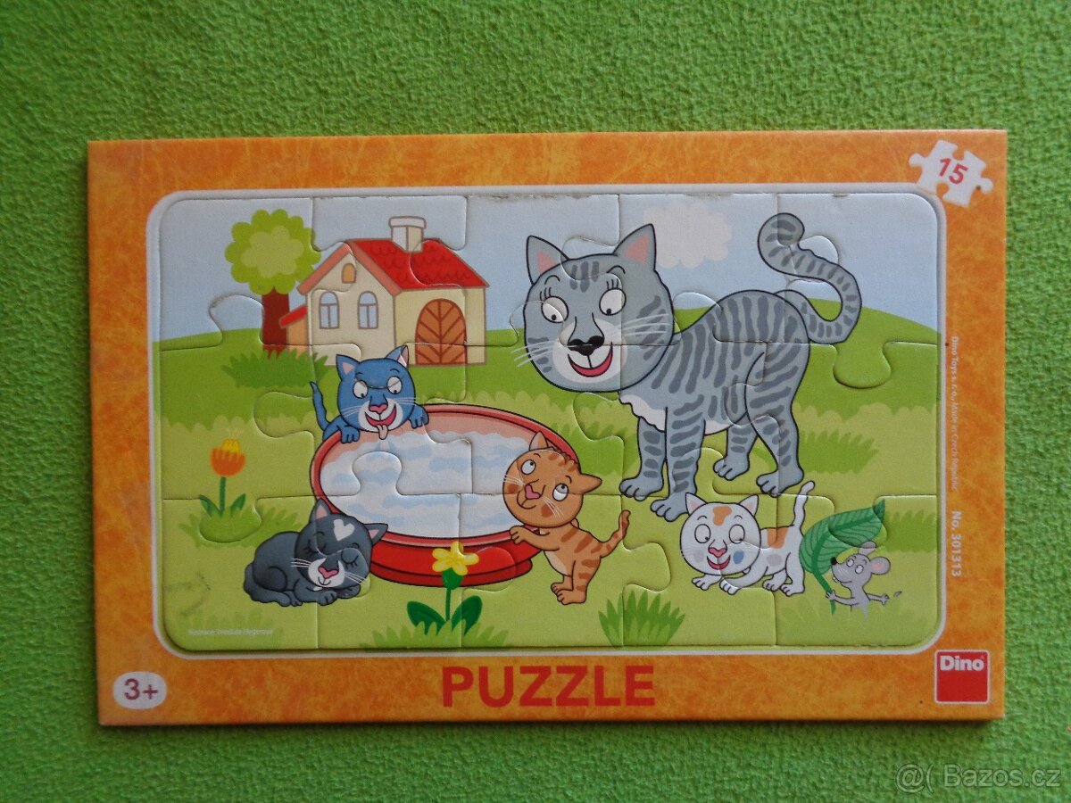 papírové puzzle kočičí máma