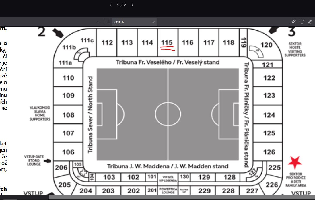 Vstupenka Slavia Praha-Sigma Olomouc - Pohár
