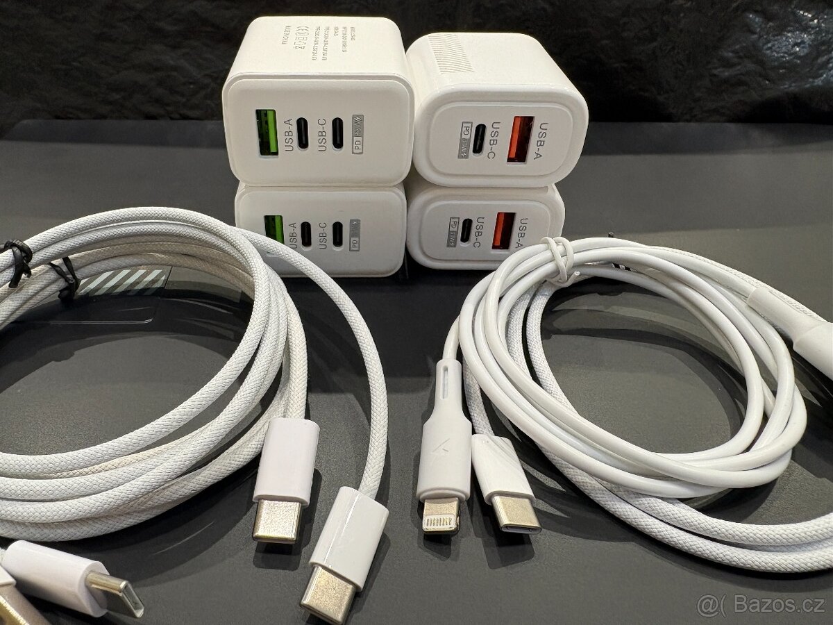 USB nabíječky a kabely