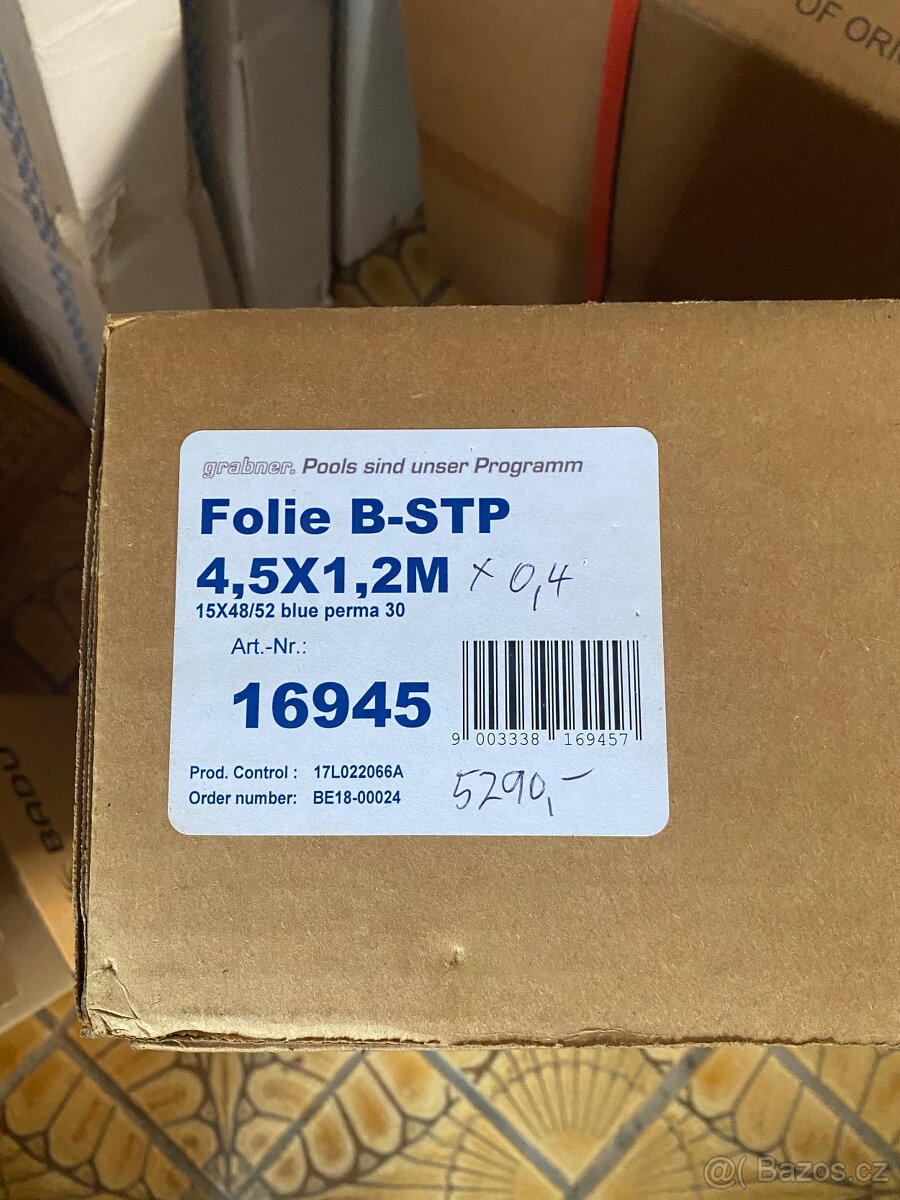 Bazénová folie B-STP, tloušťka 0,4 mm