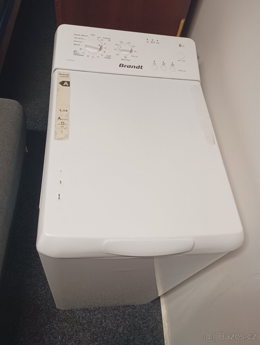 Prodám - Vrchem Plněnou Pračku Brandt na 6 KG Plně Funkční