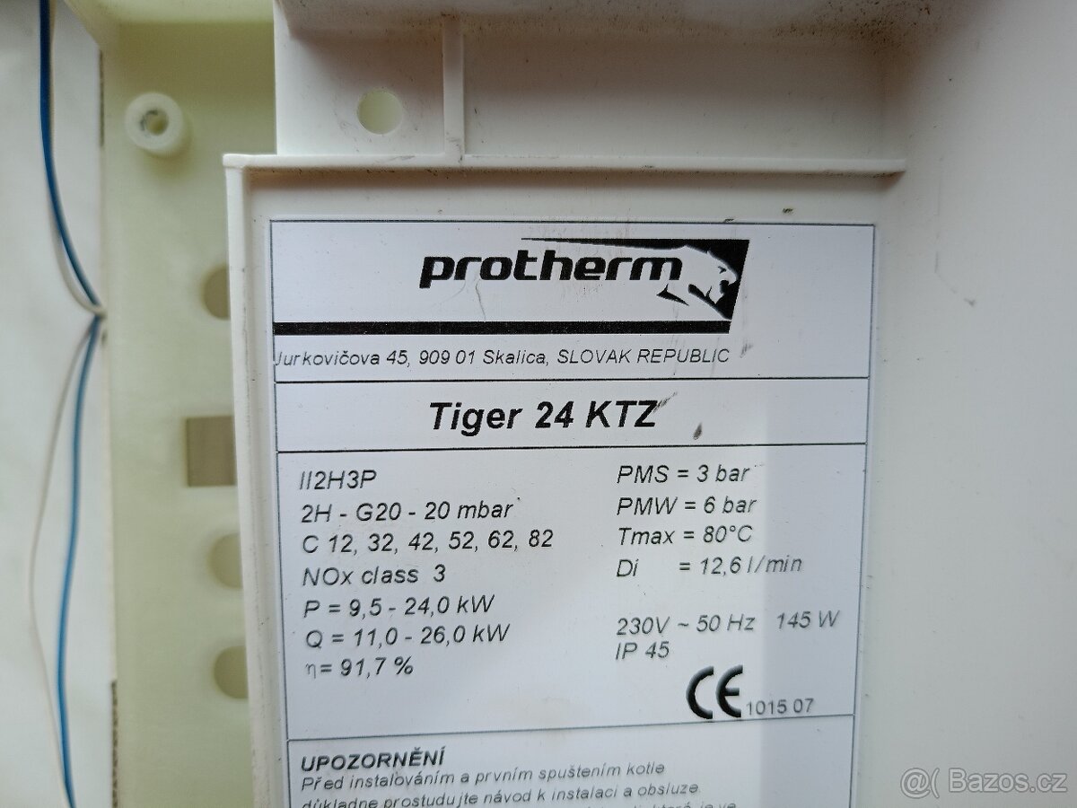 Plynový kotel Protherm Tiger 24KTZ - náhradní díly