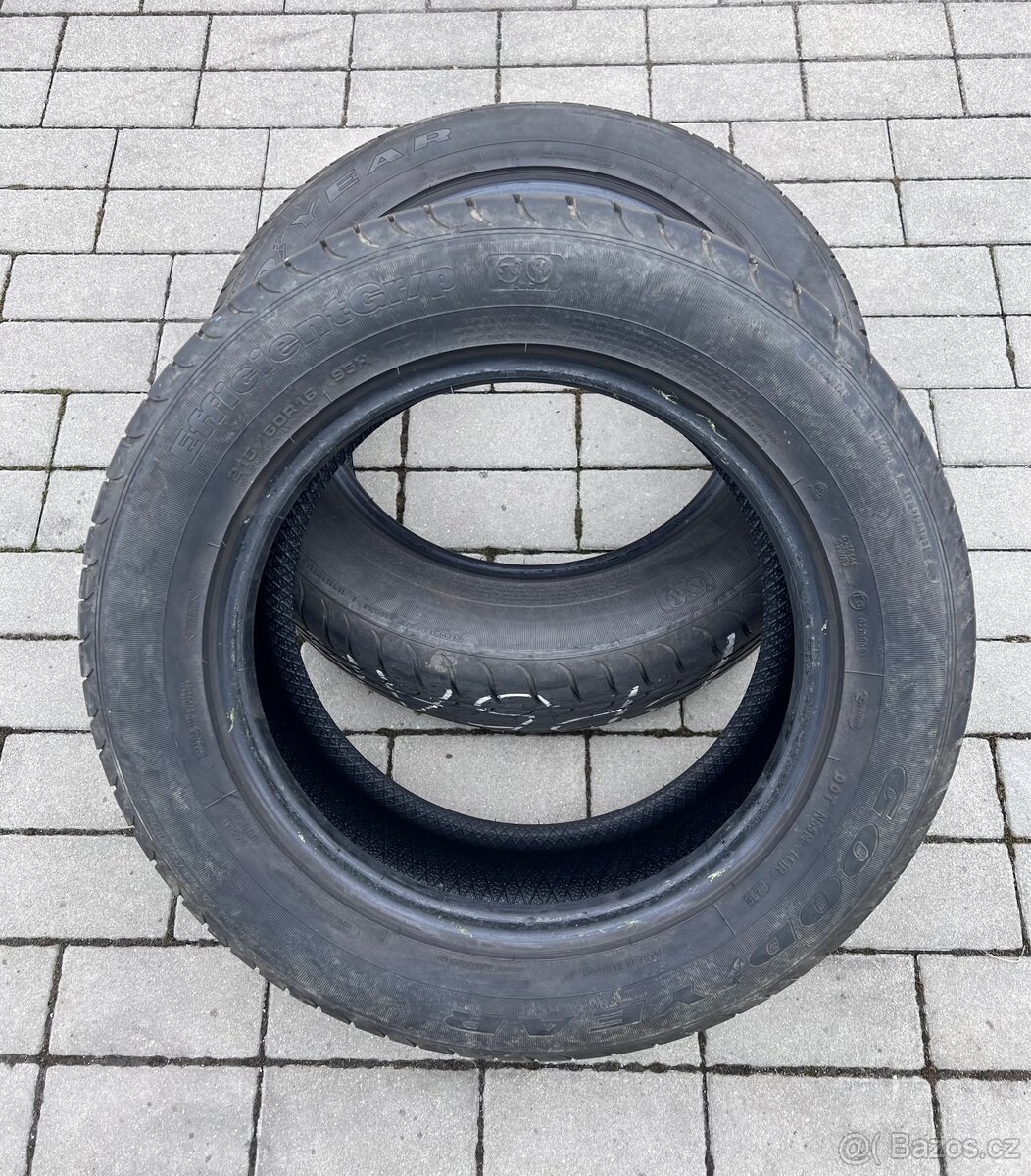 215/60 R16 - 2x letní Good Year 7mm