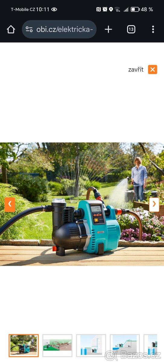 Prodám automatickou domácí vodárnu Gardena