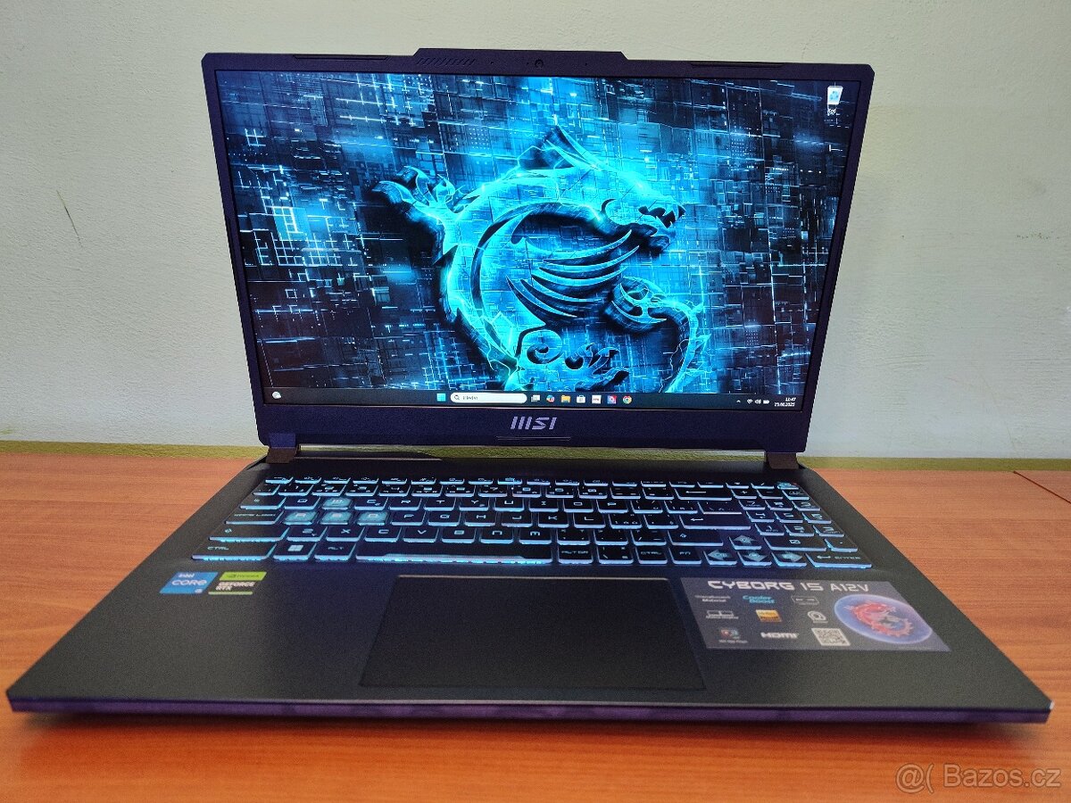 Herní MSI,4050 RTX-6gb,DDR5-5600Mhz,i5-12-Gen-ToP-ZÁRUKA