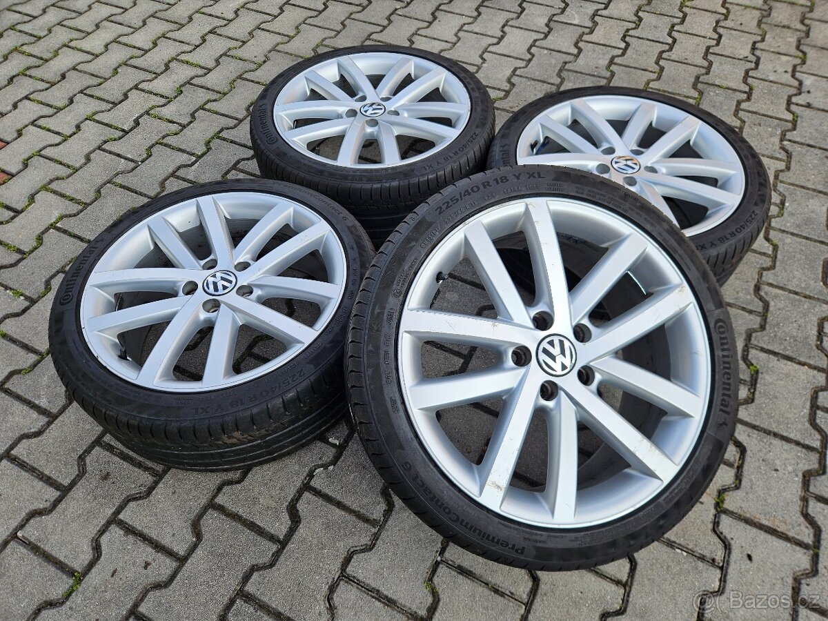 ALU Volkswagen 5x112 Letní continental 225/40/18