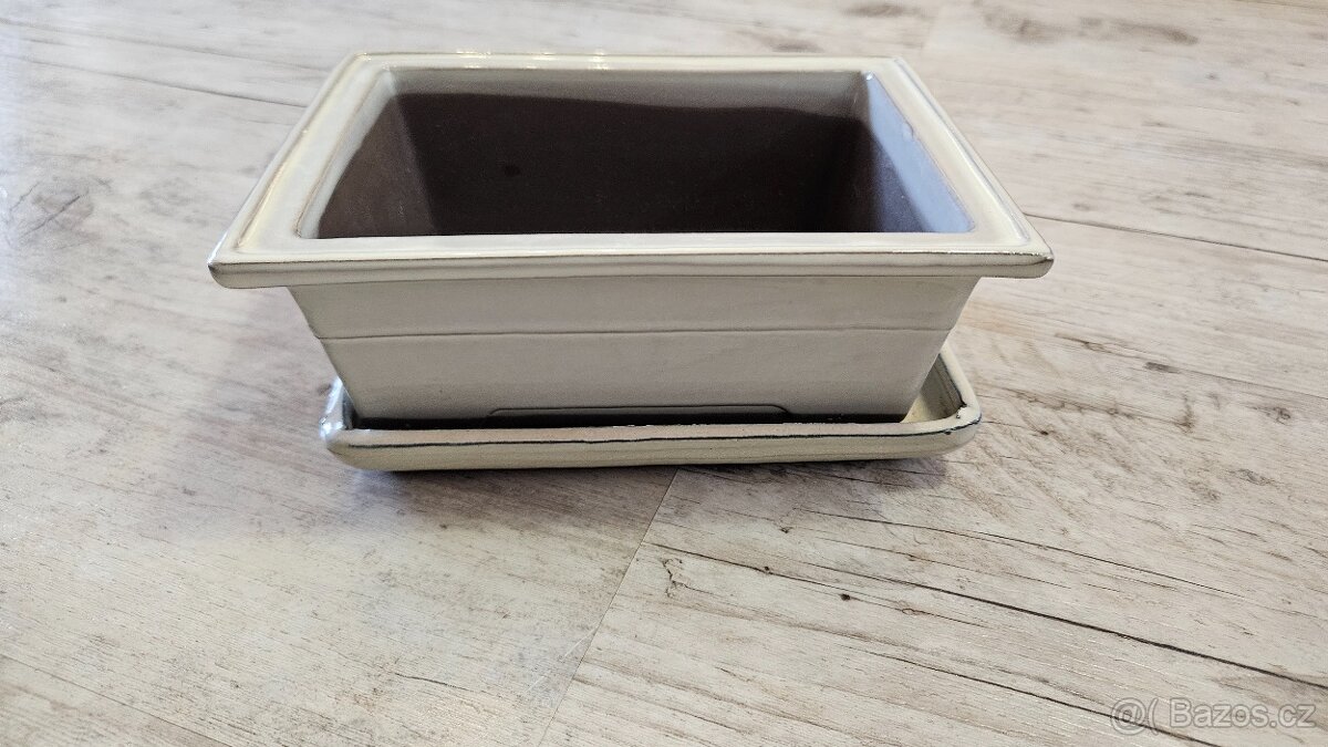 handmade květináč miska na bonsaj sukulent