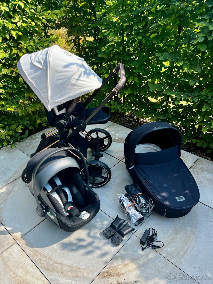 Kočárek CYBEX e-Priam, celá sada s autosedačkou