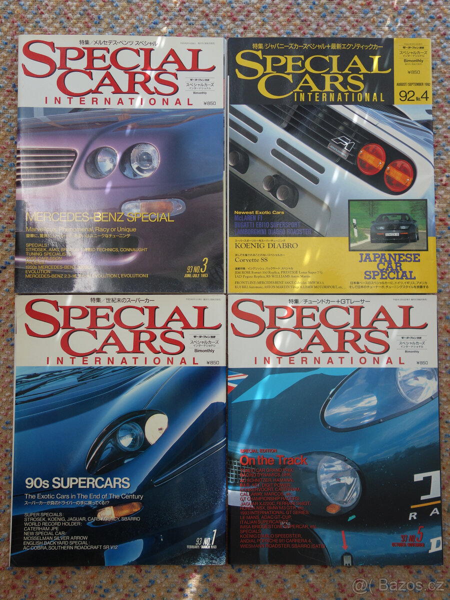 4x časopisy SPECIAL CARS 90. léta tuning